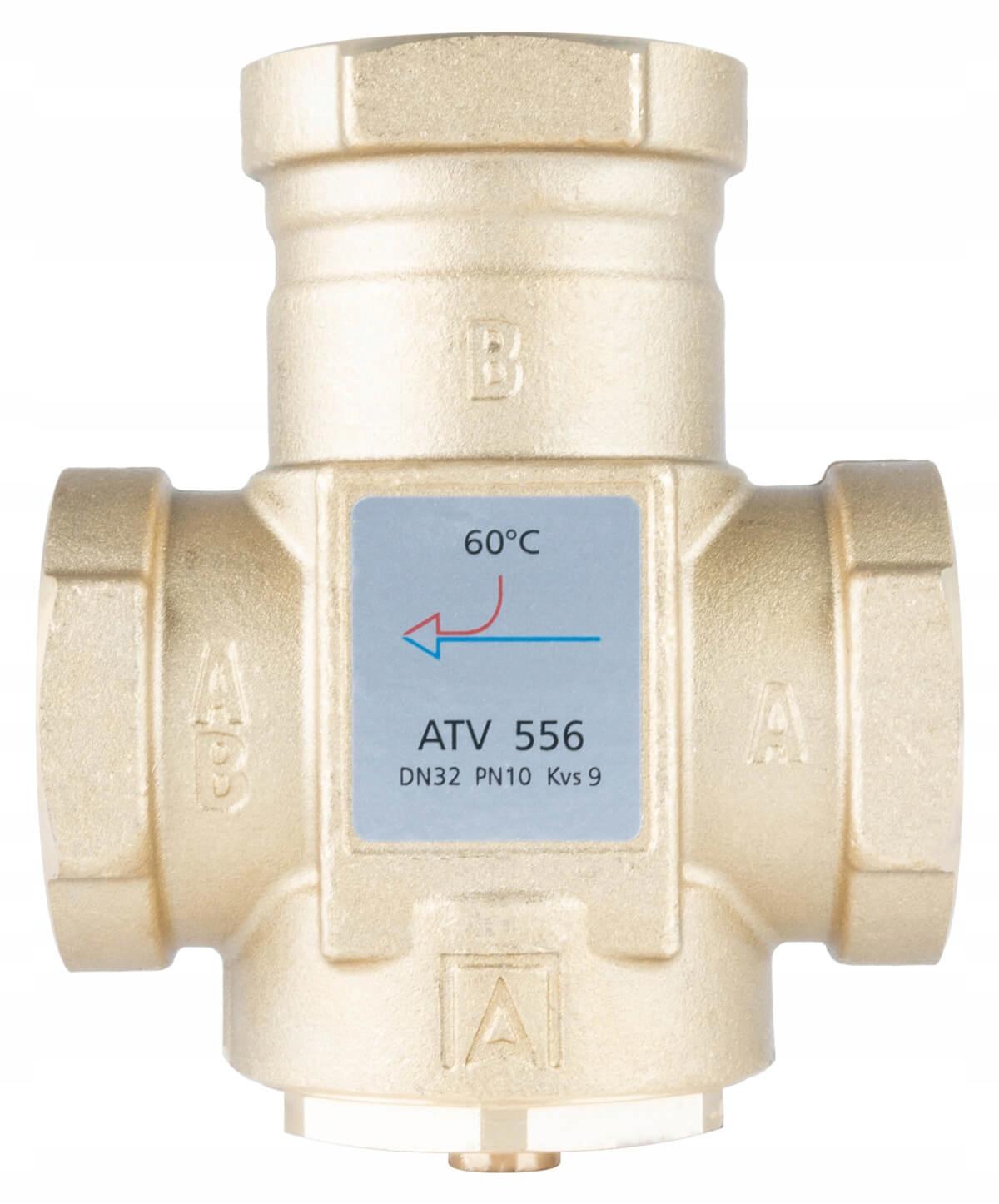 AFRISO Zawór temperaturowy ATV 556, DN32, Rp1 1/4 cala, kvs 9, 60°C