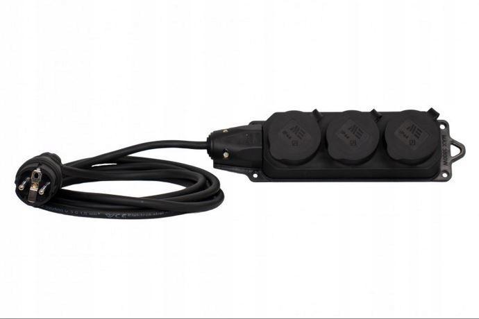 ONNLINE Przedłużacz listwowy gumowy 3x230V OW (H05RR-F) 3x1,5-3m ONNLINE