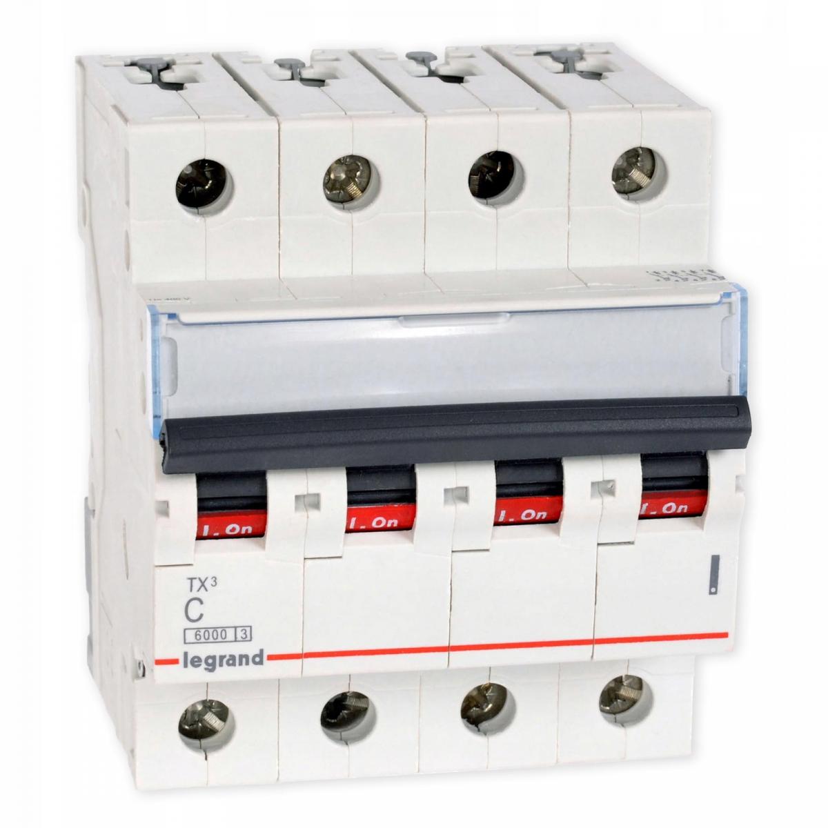 LEGRAND Wyłącznik nadprądowy S 304 4P C 32A 6000A TX3