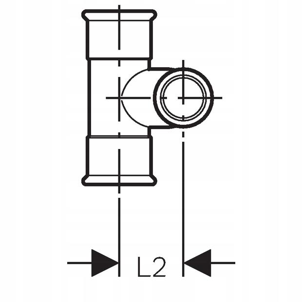 GEBERIT Czwórnik Geberit Mapress C-Stahl 90° d22-15