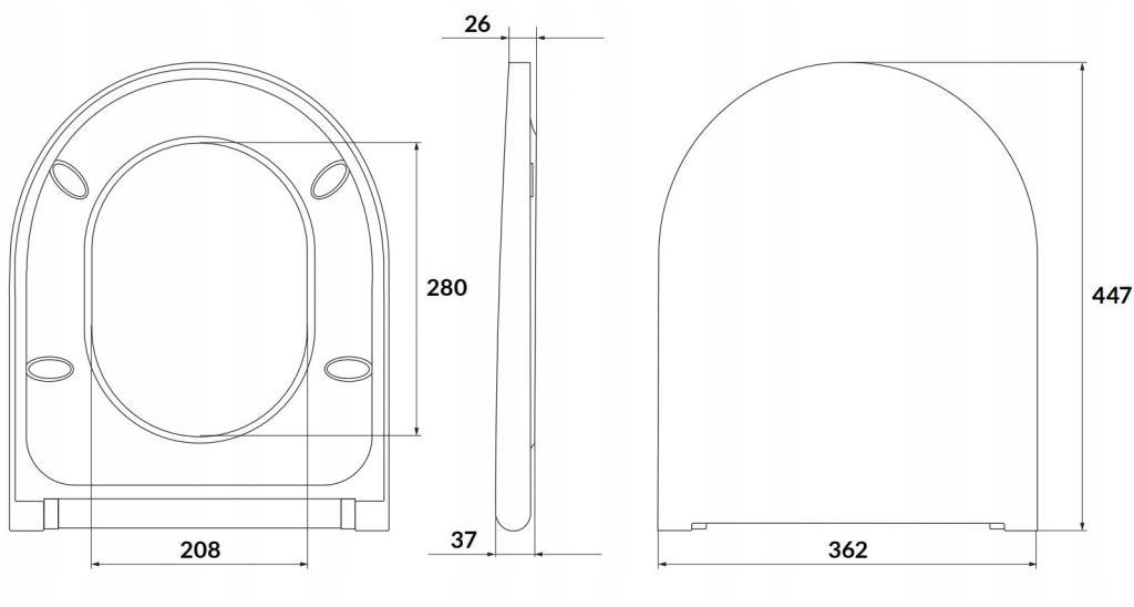 Deska Larga Oval slim Wrap duroplastowa wolnoopadająca z łatwym wypinaniem