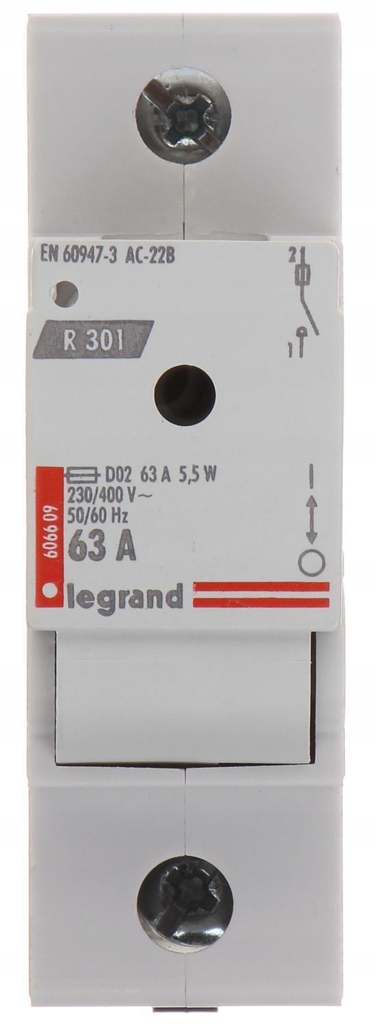 LEGRAND Rozłącznik izolacyjny, bezpiecznikowy, jednobiegunowy, R 301 63A