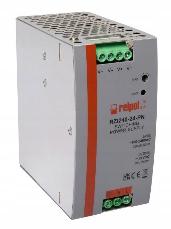 RELPOL Zasilacz impulsowy 240 W, 24 V DC RZI240-24-PN