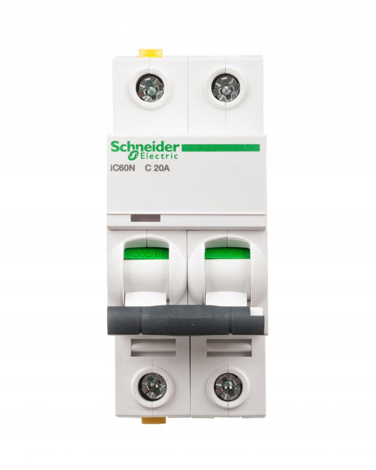 SCHNEIDER ELECTRIC Wyłącznik nadprądowy iC60N-C20-2 C 20A 2-biegunowy