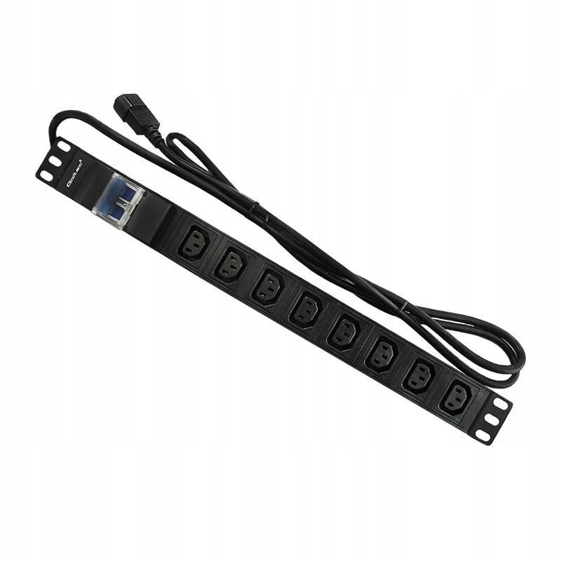 Listwa zasilająca antyprzepięciowa CB do szafy RACK 19 1U 10A PDU 8xIEC C1