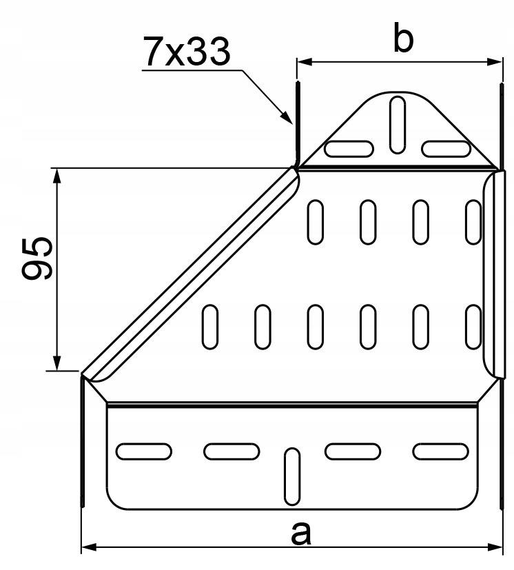 BAKS Redukcja prawa RKPJ300/200H60, grubość blachy 1,0mm