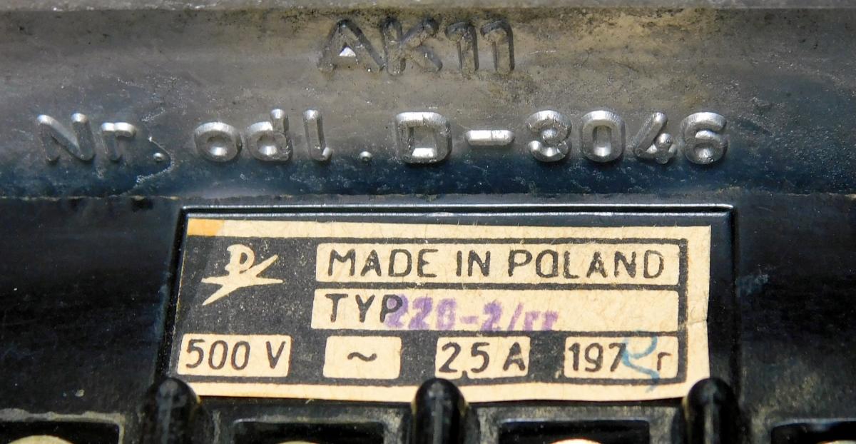 EATON Łącznik krzywkowy In=20A P=6.5 kW T0-1-102/E