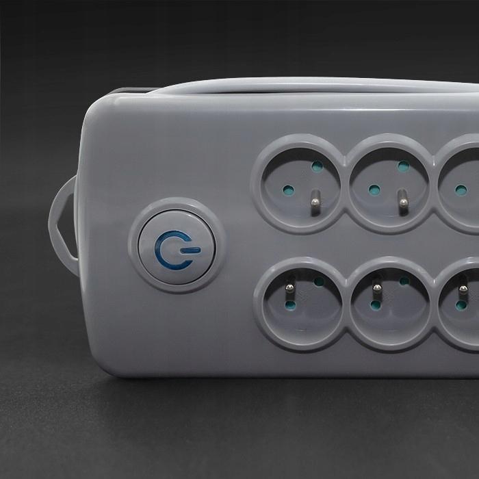 QOLTEC Listwa antyprzepięciowa Quick Switch 8 gniazd 2.5m
