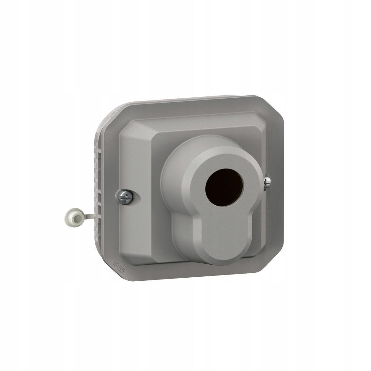 Łącznik na klucz 3 pozycje, mechanizm 10AX-250V~ - szary, NOWE PLEXO 55