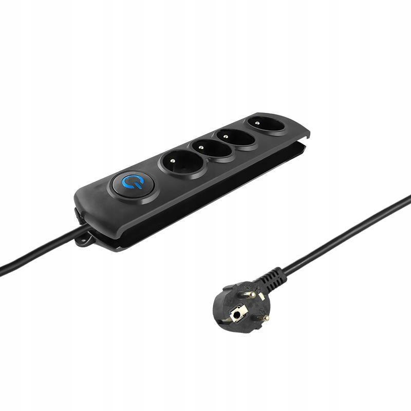 QOLTEC Listwa antyprzepięciowa Quick Switch 4 gniazda 1.5m