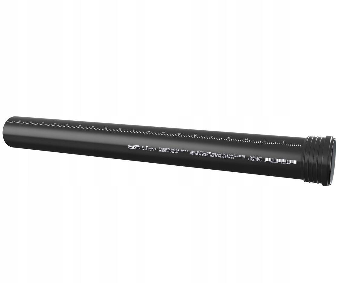 WAVIN Rura kielichowa 50x2000, SiTech+ czarny