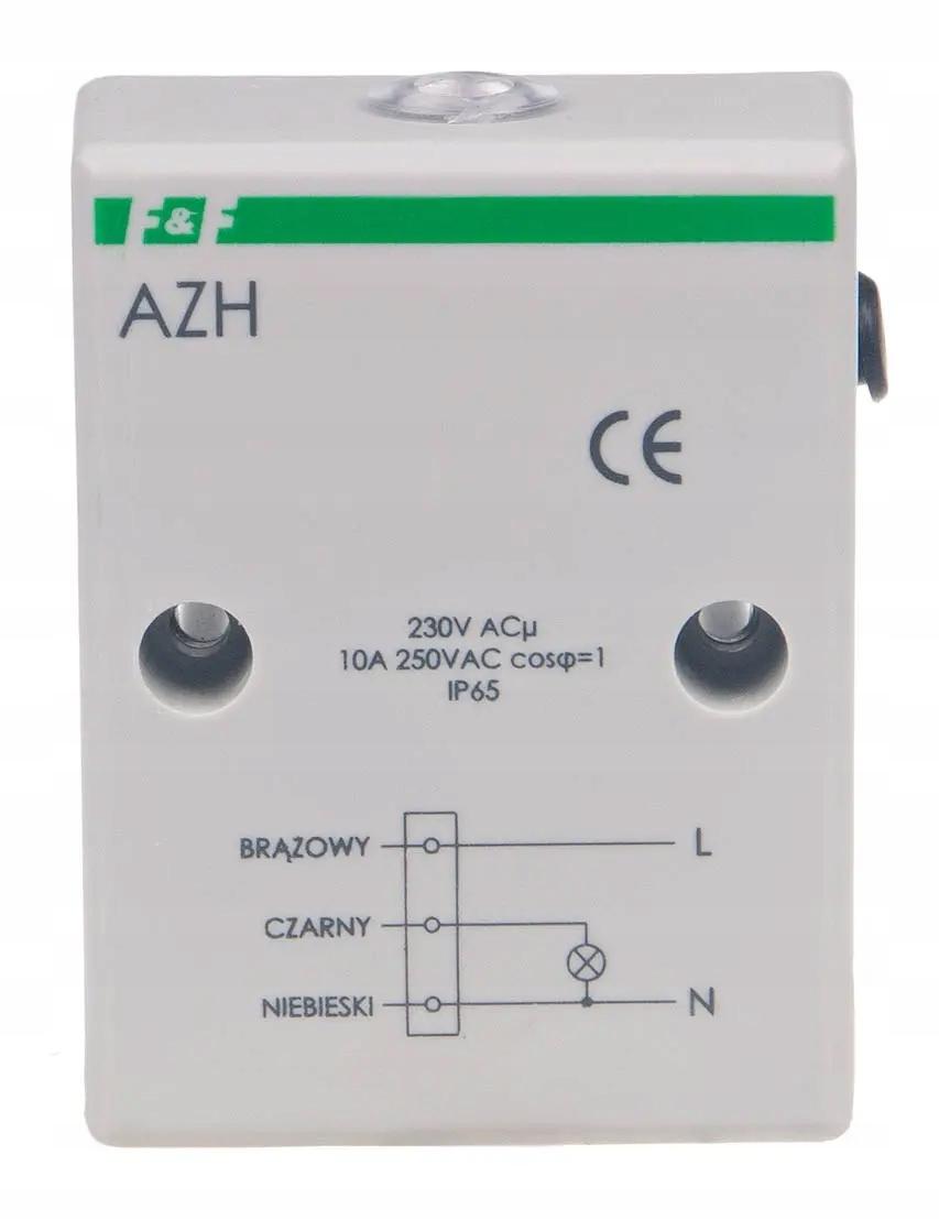 Automat zmierzchowy AZH I=10A, obudowa hermetyczna, przewód przyłączeniowy