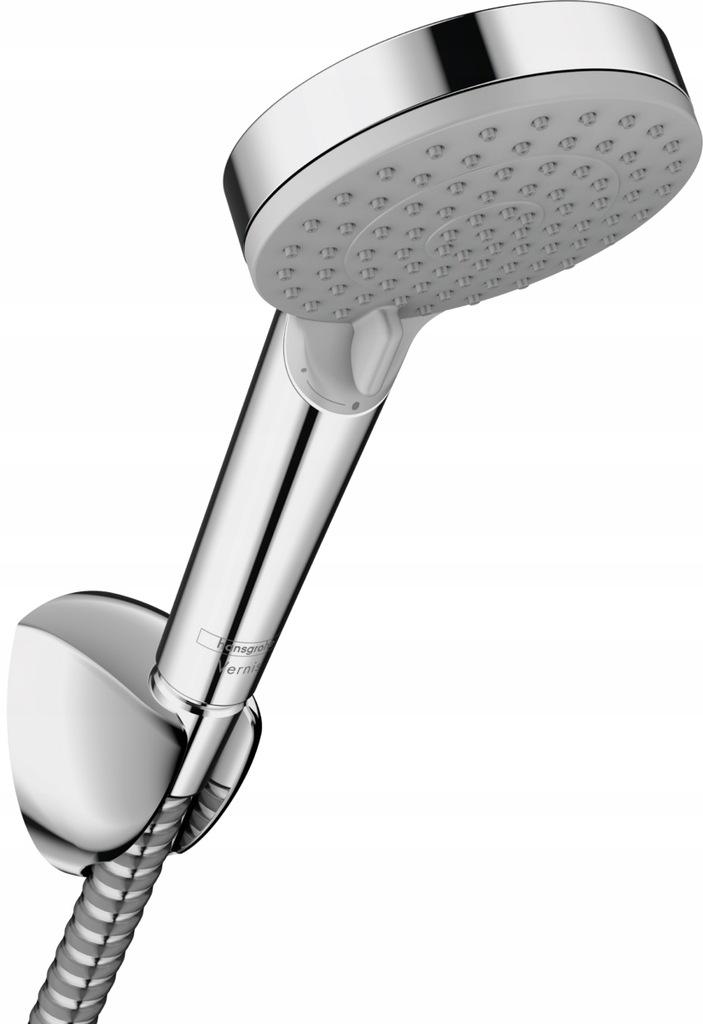 Bateria wannowo-prysznicowa dwuuchwytowa ścienna Hansgrohe Ecostat srebrny