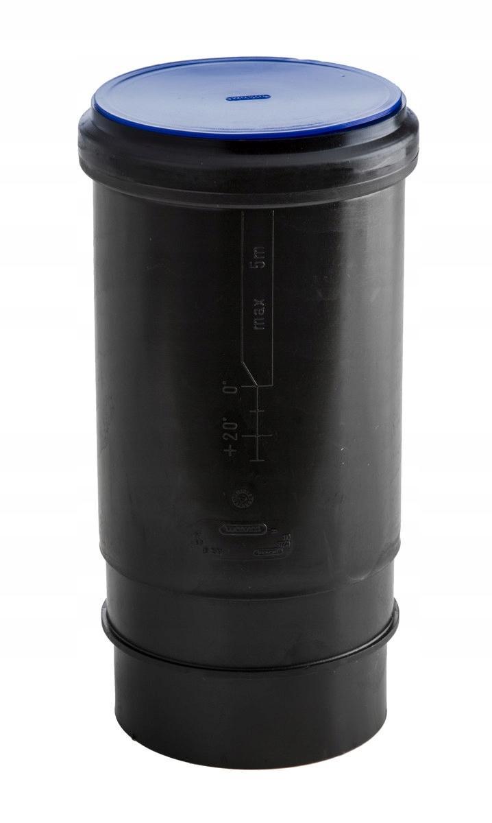Kielich PEHD 200mm S12.5 kompensacyjny bez korka, kolor czarny, QS (Quick S