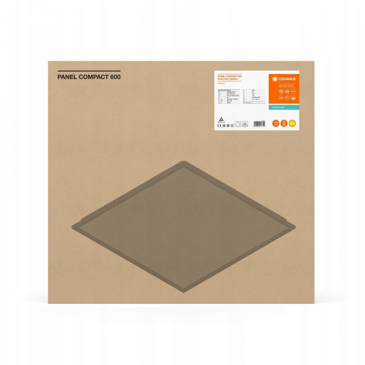 LEDVANCE Panel LED COMPACT 600 V 33W 830 IP40