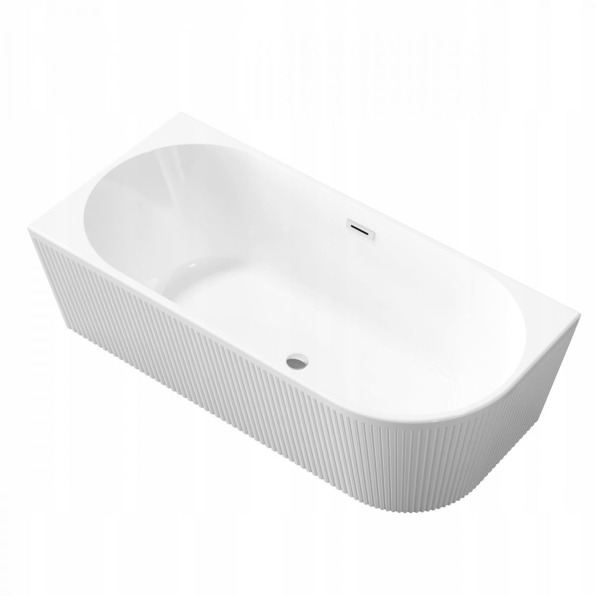 INVENA WANNA WOLNOST.PRZYŚC.RYFLOWANA 170 GLAMOUR TREND LEWA SYF.CHROM