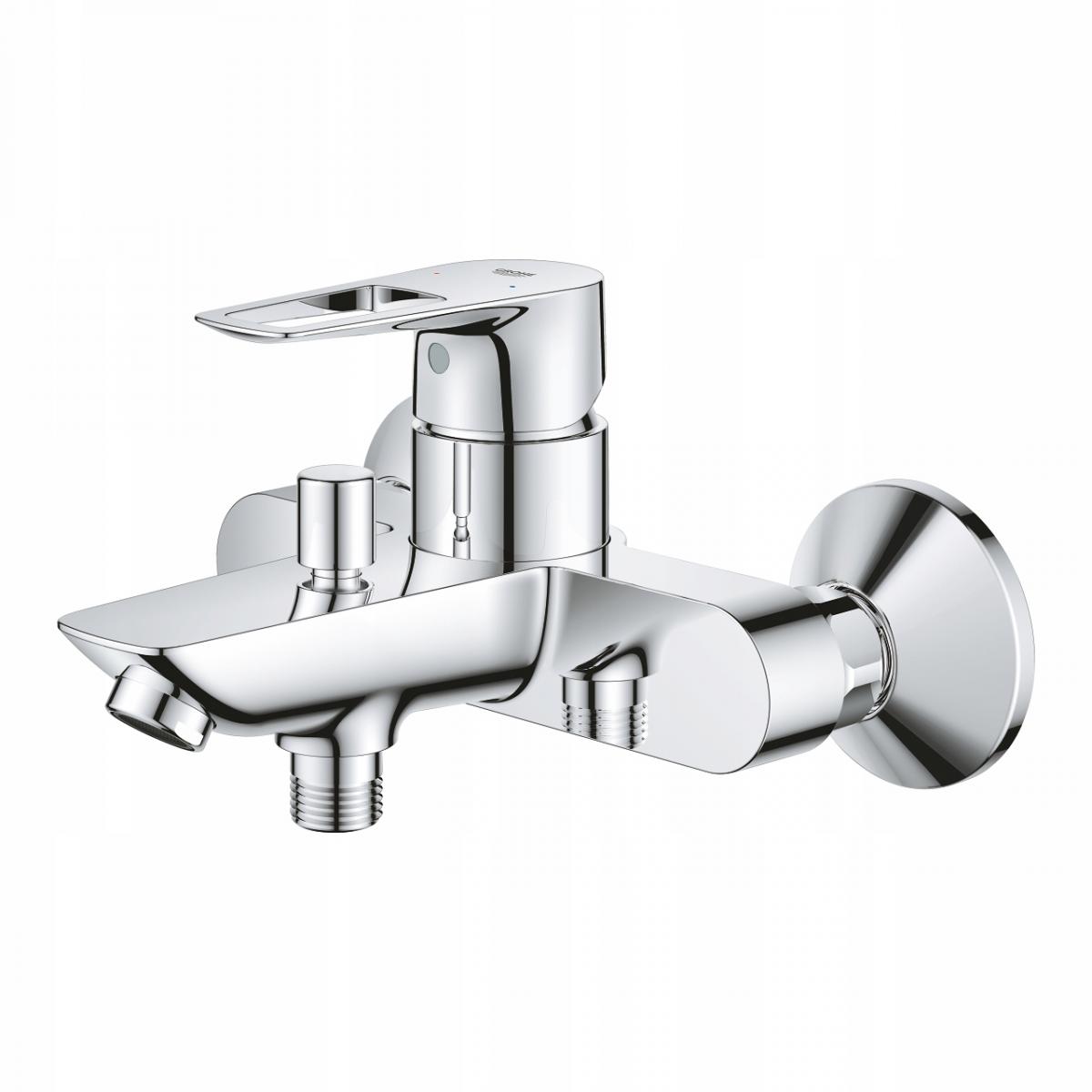 Bateria wannowa ścienna GROHE BauLoop 1-uchwyt. 2-otworowa mosiężna chrom
