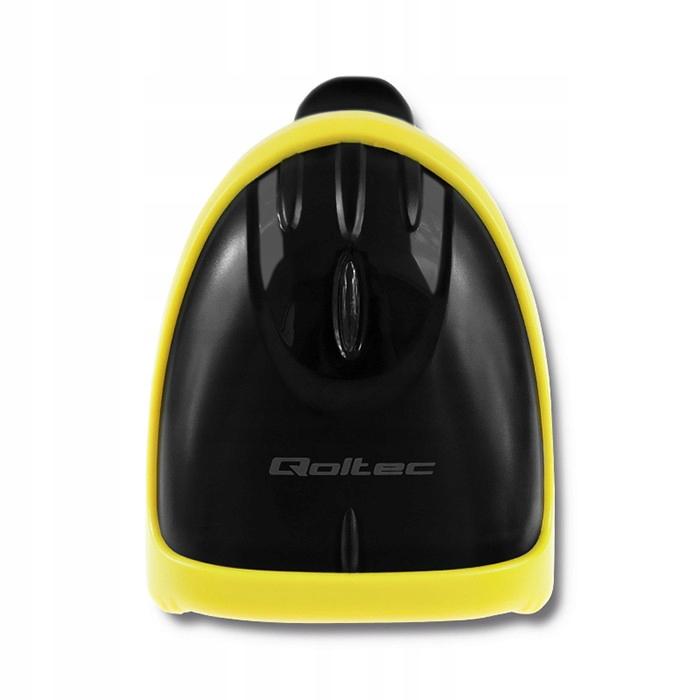 QOLTEC Laserowy czytnik kodów 1D, 2D, USB, Czarny, 50867