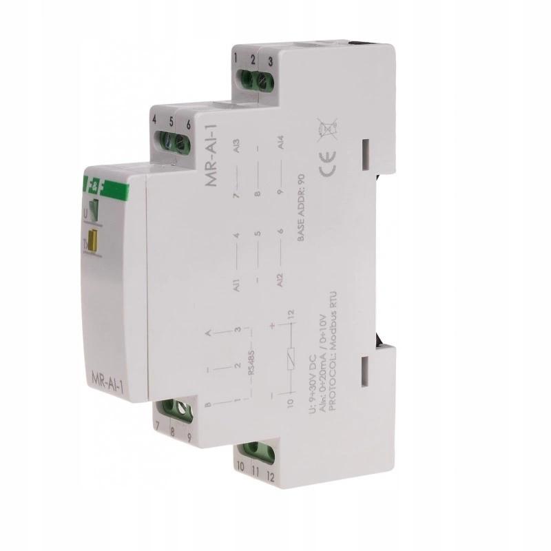 Moduł rozszerzeń wejść analogowych, z wyjściem modbus rtu, 1 moduł MAX-MR-A
