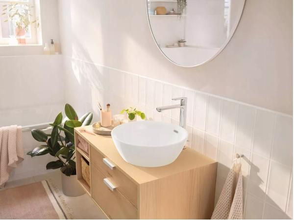 Bateria umywalkowa stojąca HANSGROHE REBRIS S 80 1-uchwyt. 1-otw. chrom