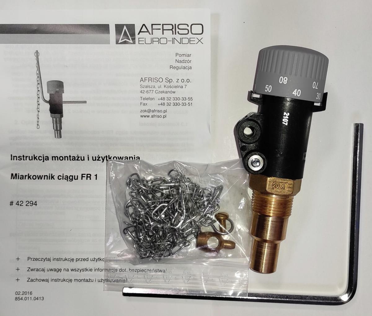 Miarkownik ciągu FR1 30-90°C, 3/4 GZ