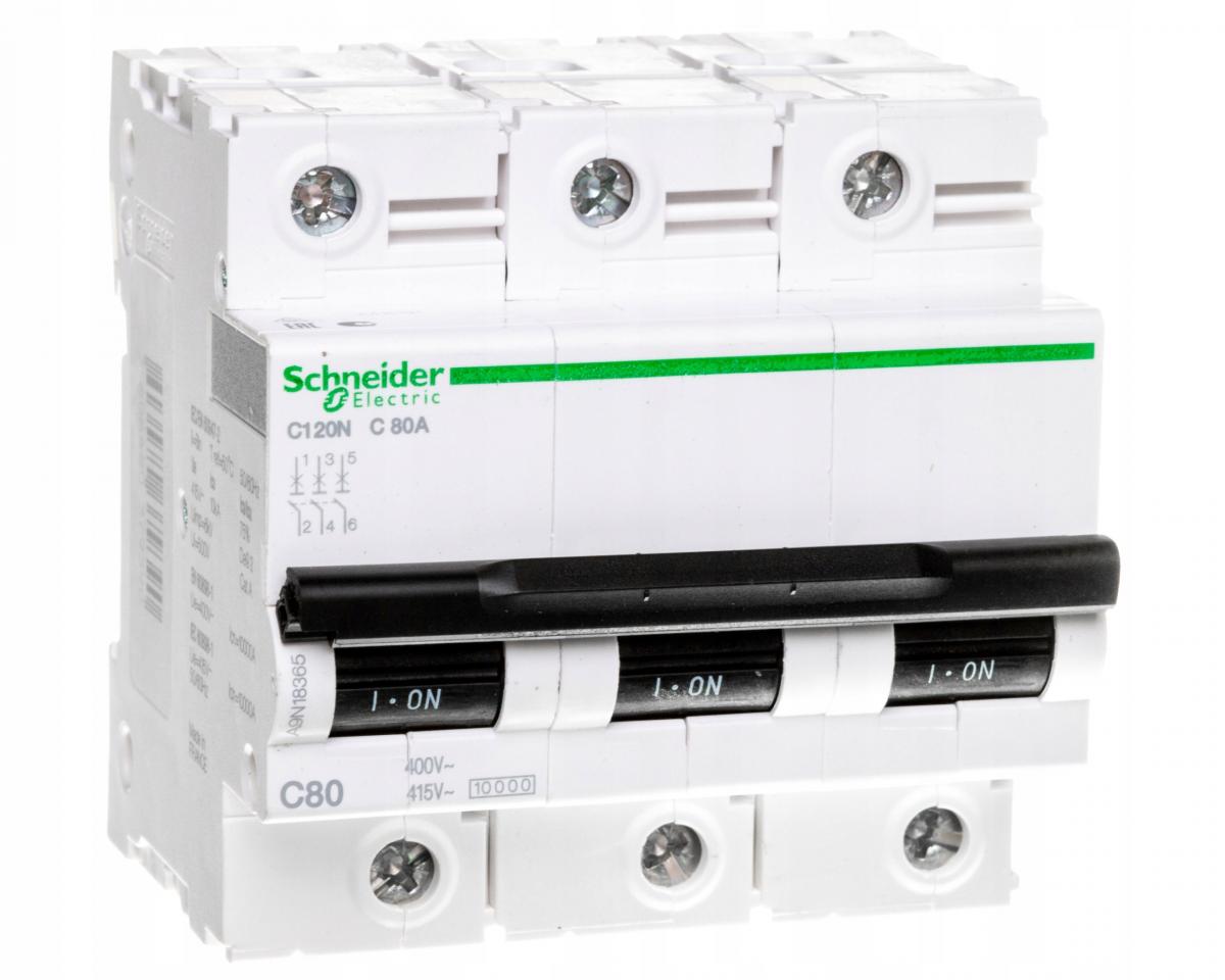 SCHNEIDER ELECTRIC Wyłącznik nadprądowy C120N-C80-3 C 80A 3-biegunowy