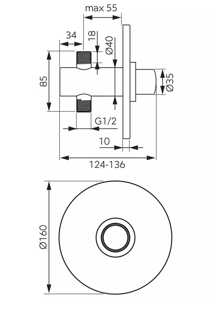 FERRO bateria natryskowa PRESSTIGE PRO podtynkowa czasowa chrom Z503 48h