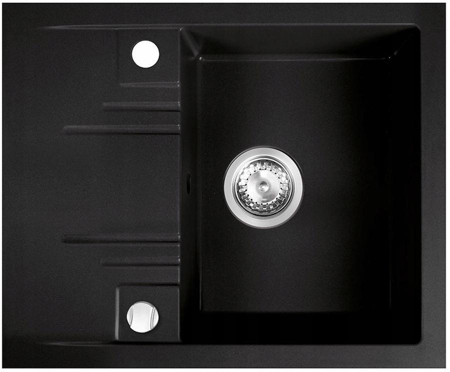 Zlewozmywak granitowy Mezzo II 1-komorowy z ociekaczem 48 / 58, grafit