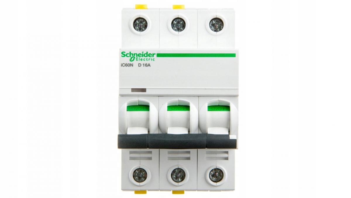 SCHNEIDER ELECTRIC Wyłącznik nadprądowy iC60N-D16-3 D 16A 3-biegunowy