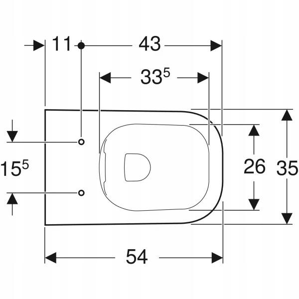 Stelaż WC GEBERIT Selnova Square Duofix Basic w komplecie z miską Selnova