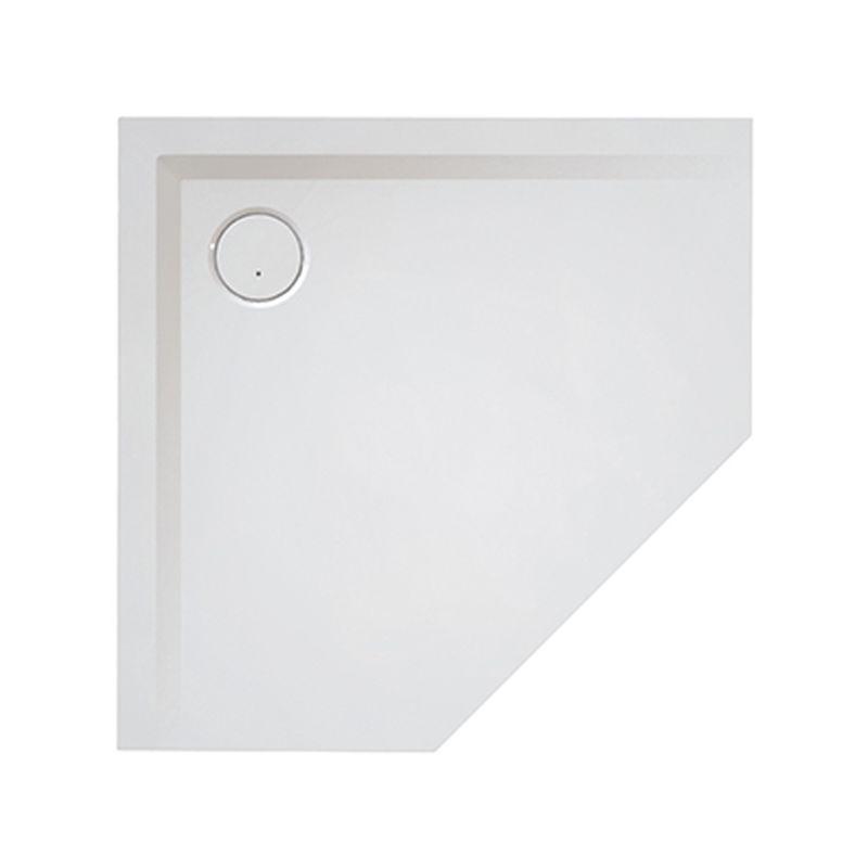 Brodzik akrylowy pięciokątny 90x90x3 cm SANPLAST Space Mineral biały