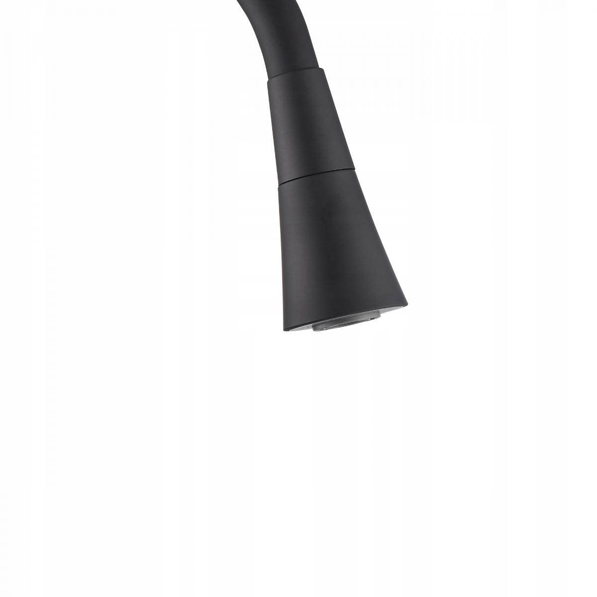 INVENA BATERIA ZLEWOZMYWAKOWA GABI Z RUCHOMĄ 2F WYLEWKĄ, INOX / CZARNA