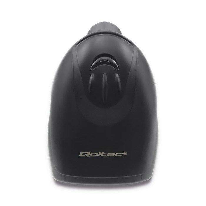 QOLTEC Laserowy czytnik kodów kreskowych 1D, CCD, USB, Czarny, 50866