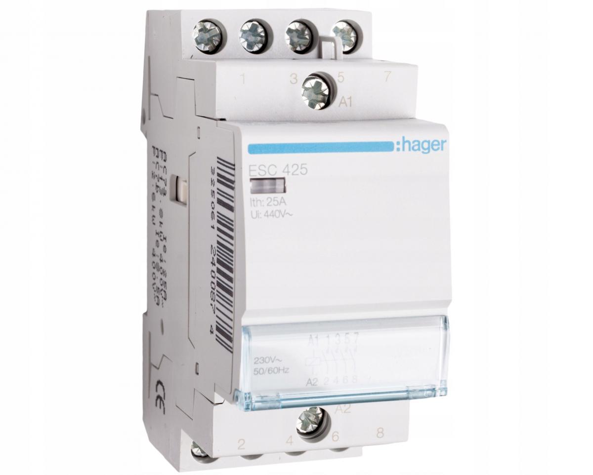HAGER Stycznik 4NO 25A 230V AC