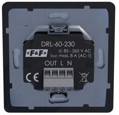Laserowy czujnik odległości DRL-60-230-9 w kolorze czarnym, do puszki ø60,