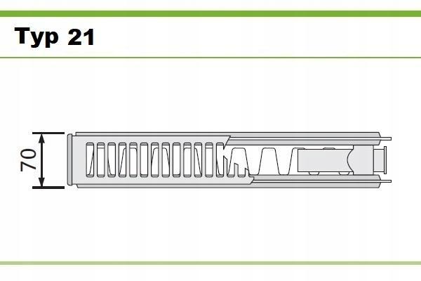 POLSKI GRZEJNIK STALOWY PURMO CV21 500x1400 DOLNY V 21 48h