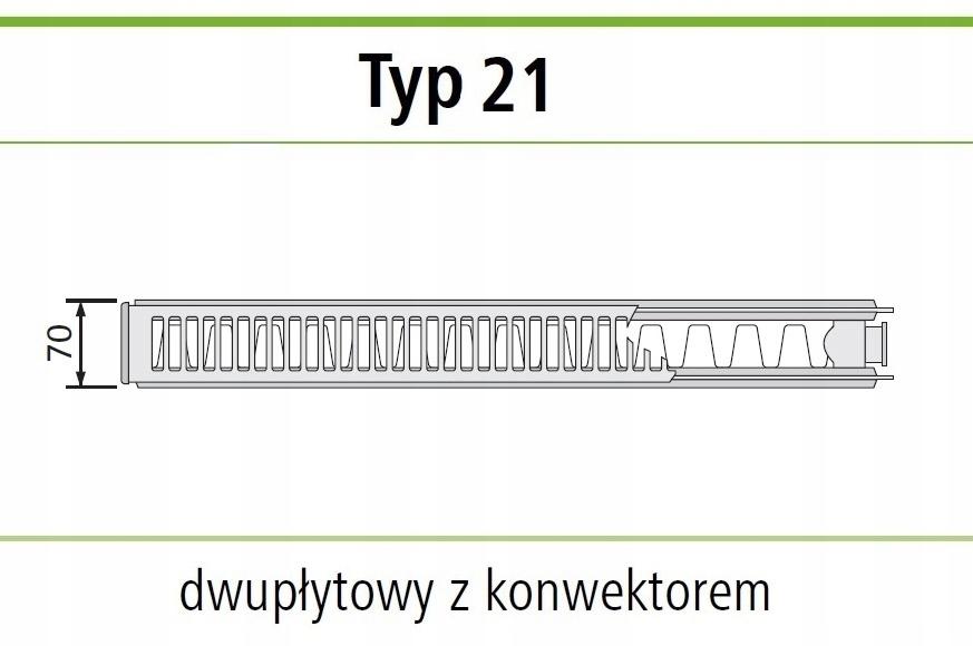 Grzejnik INVENA CV21 600x800 CV 21 Dolny OD RĘKI