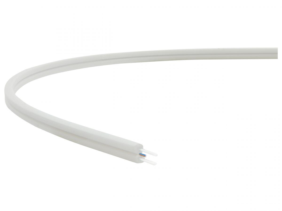 A-LAN Kabel światłowodowy FTTH płaski SM 2J 9/125 LSOH biały - ALANTEC