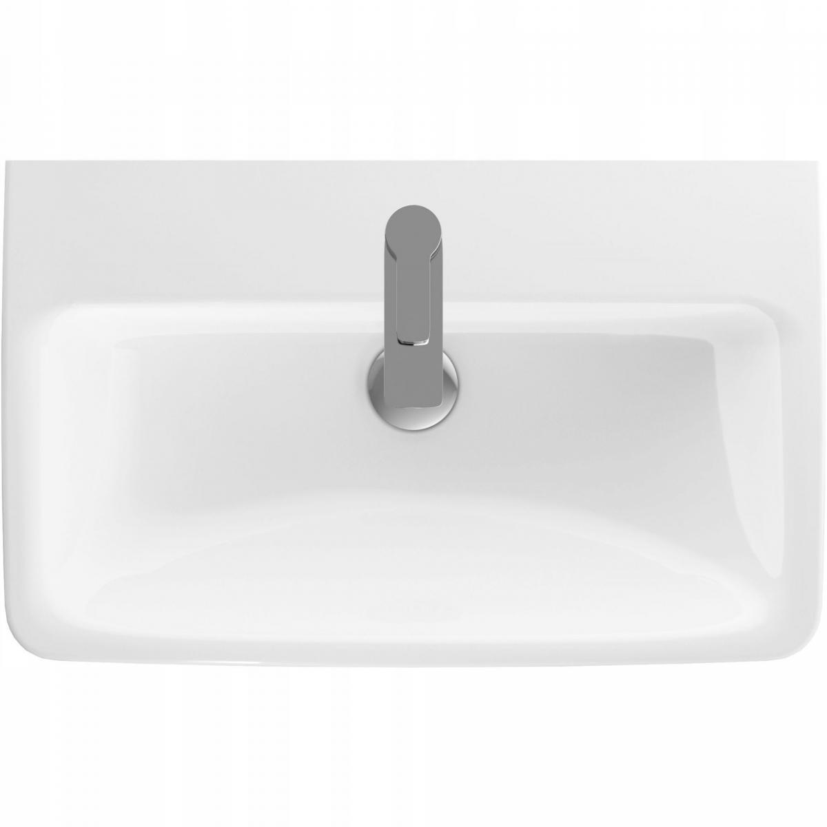 Umywalka Selnova Compact B65 cm, H17.5 cm, T40 cm, z przelewem, z otworem n