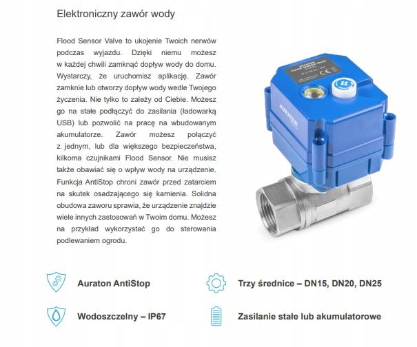 AURATON Water STOP Set 3/4 - SMART Zestaw Woda - STOP 3/4