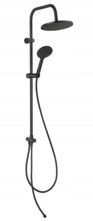 FERRO COPPA zestaw natryskowy z deszczownią, czarny