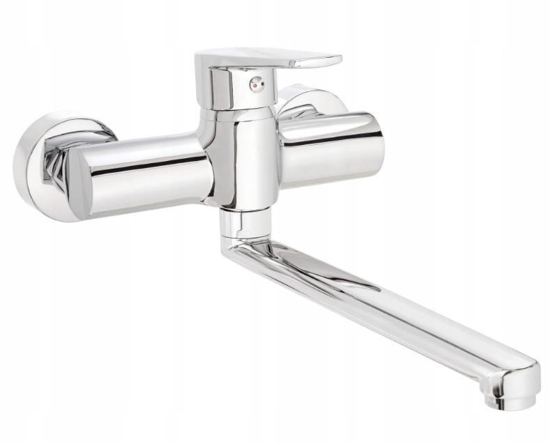 DEANTE Bateria kuchenna ścienna Tubo, chrom