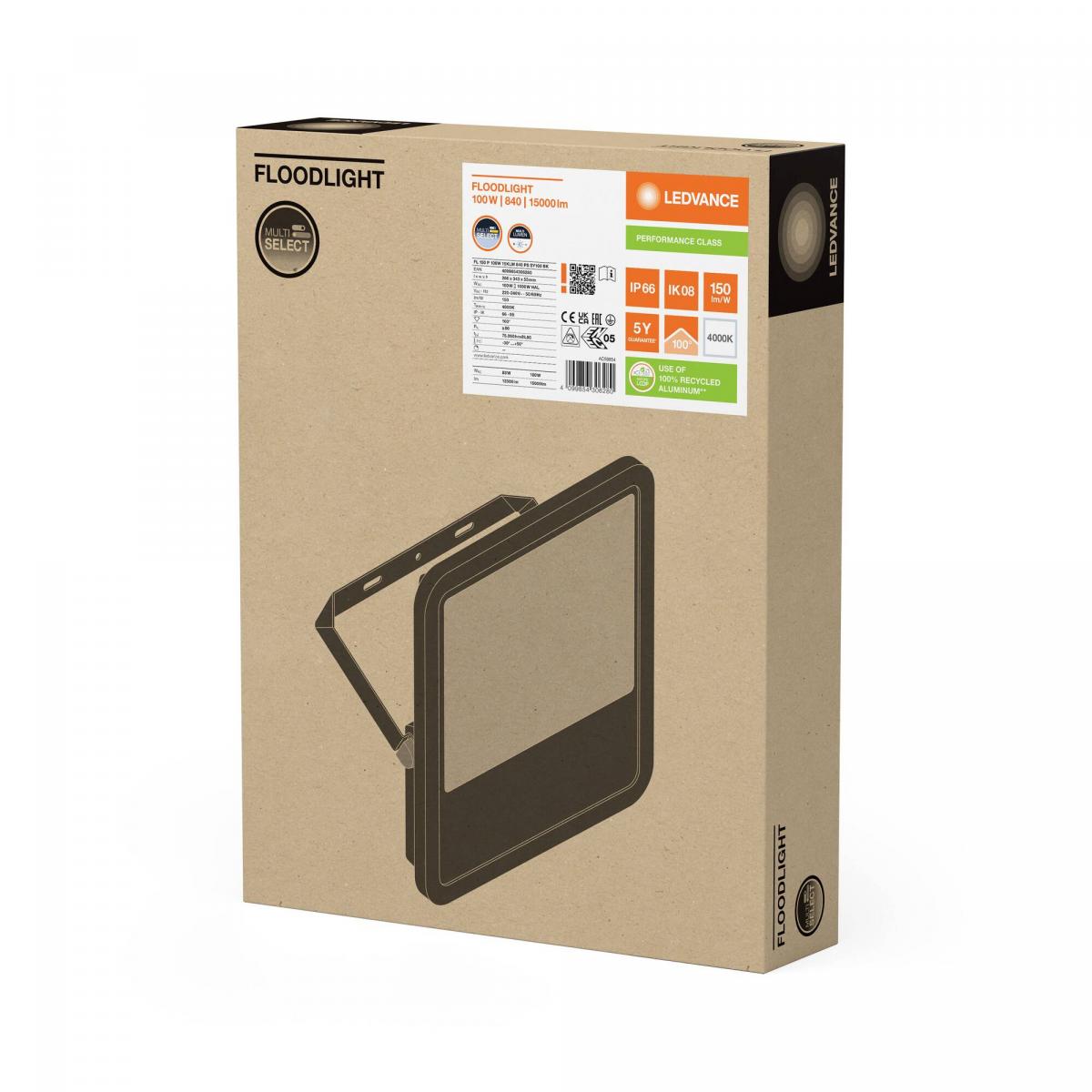 Naświetlacz Floodlight 150 P 100W 15KLM 840 PS SY100 BK Uniwersalny naświet