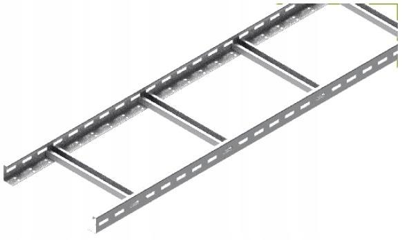 BAKS Drabinka DUP/DUOP100H60/3 N, grubość blachy 1,5 mm E90