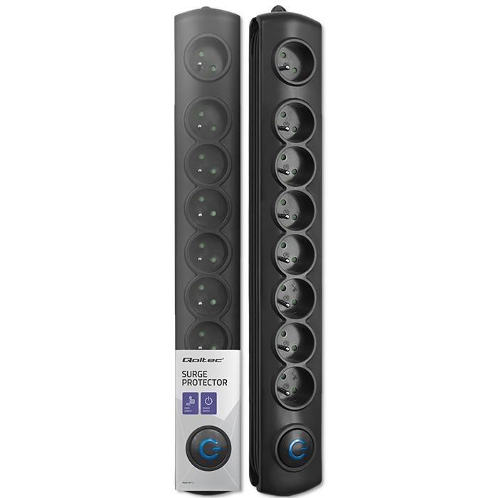 QOLTEC Listwa antyprzepięciowa Quick Switch 8 gniazd 3m