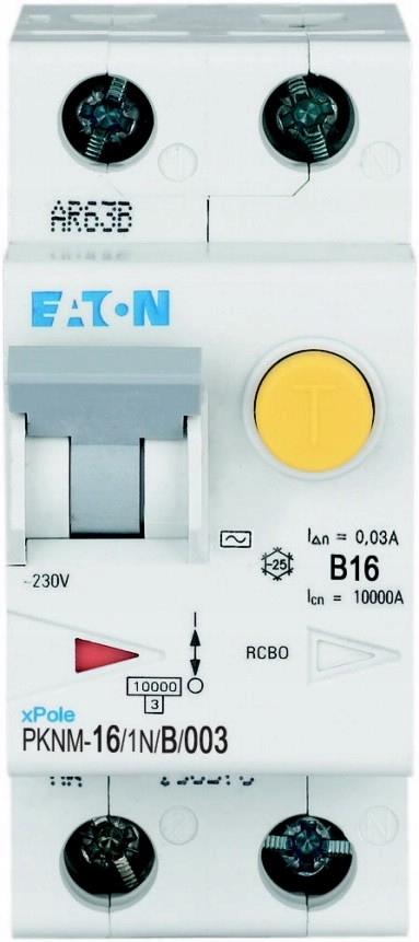 Wyłącznik nadprądowy z modułem różnicowym 1+N-biegunów PKNM-16/1N/B/003-MW