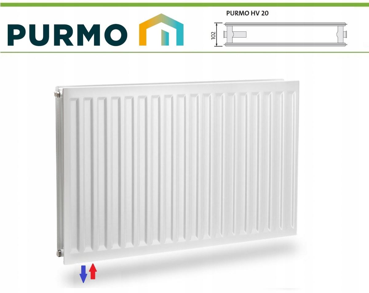 Polski grzejnik stalowy PURMO HV 20 600x1400 HIGIENICZNY 1519W Dolny 48h