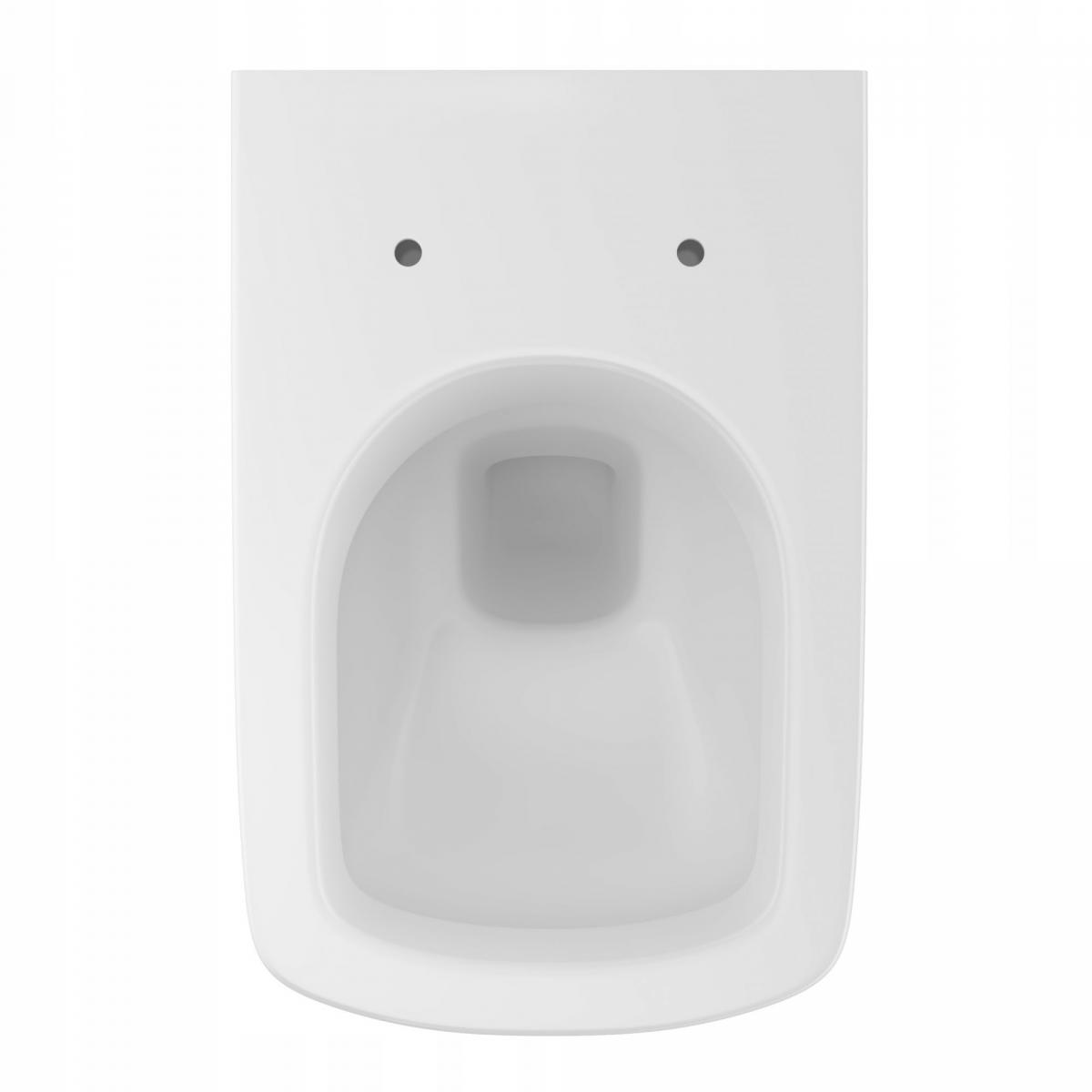 Miska wisząca WC Selnova Compact, lejowa, B36 cm, H34 cm, T48 cm, krótka, k