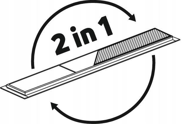 DEANTE Odpływ liniowy podłogowy 100 cm - Odwracalny, stal