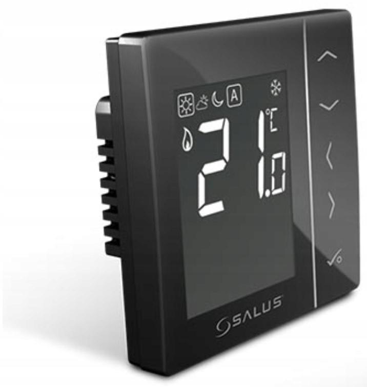 SALUS Regulator temperatury dobowy czarny podtynkowy 230V VS35B